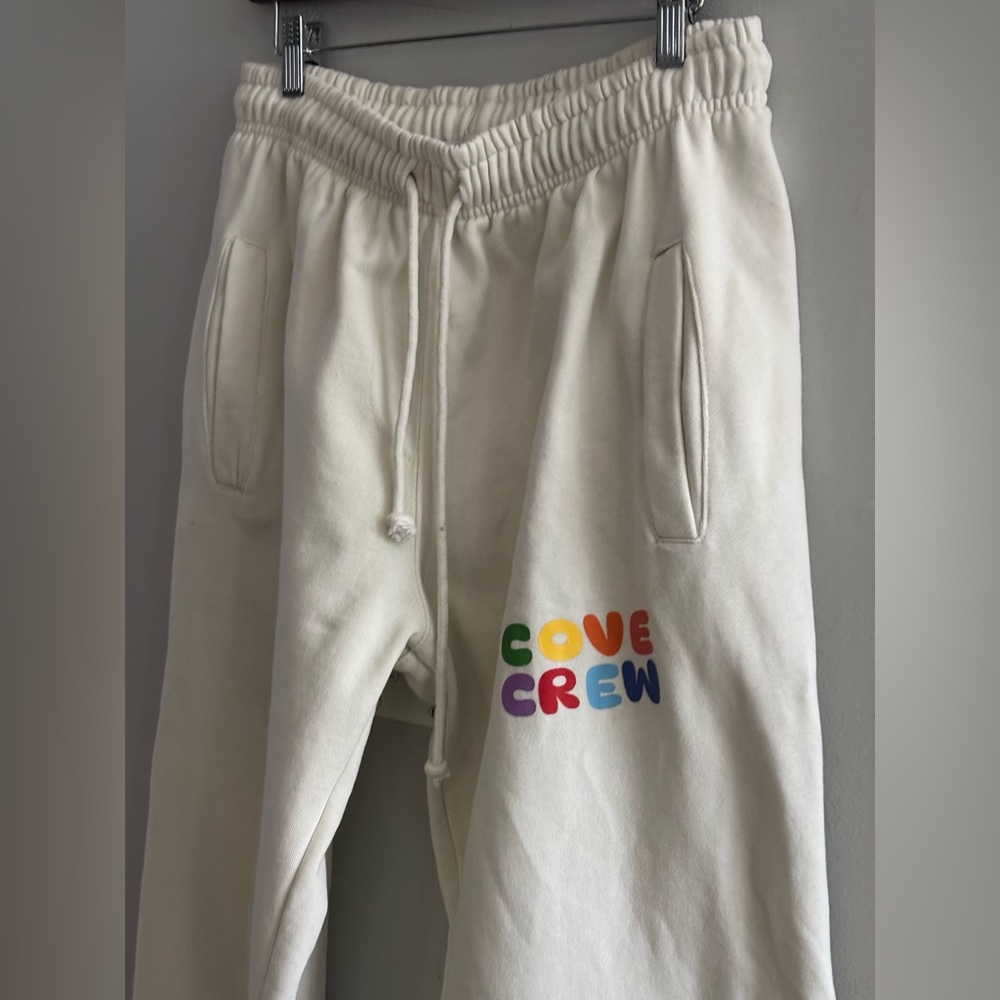 Peace Collective Cove Crew Cream Sweatpants Joggers